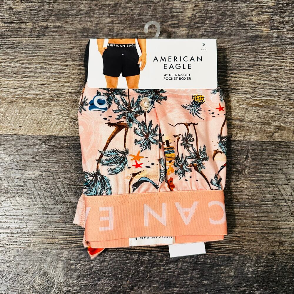 American Eagle Beach Ultra Soft Pocket Boxer 4" Small - Picture 1 of 2